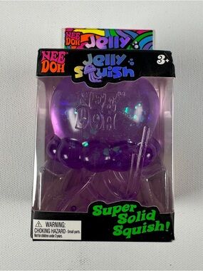 🔥VIRAL NeeDoh JELLY SQUISH Glitter Jellyfish Stress Squishy Squeeze 💜purple 🪼